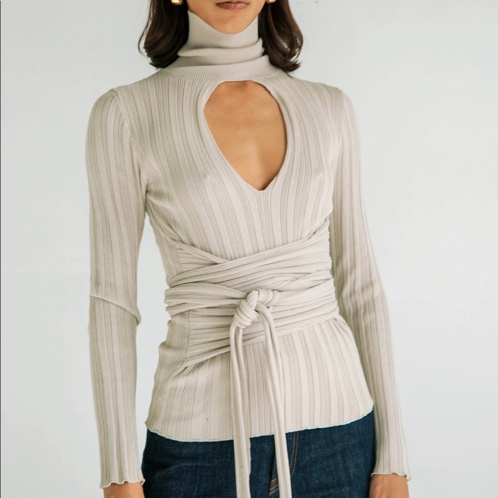 The Line By K CYBIL SWEATER GREIGE
